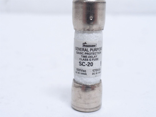 Bussmann SC-20; Time Delay Fuse; 20A; 600VAC/170VDC
