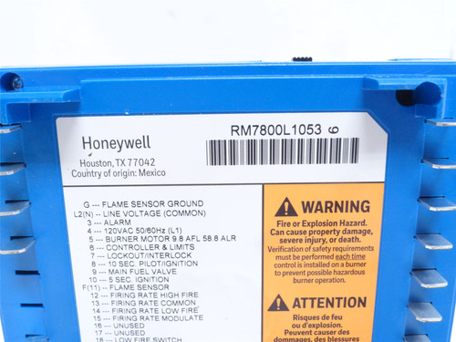 Honeywell RM7800L1053; Programmer Control LHL-LF&HF; 120VAC