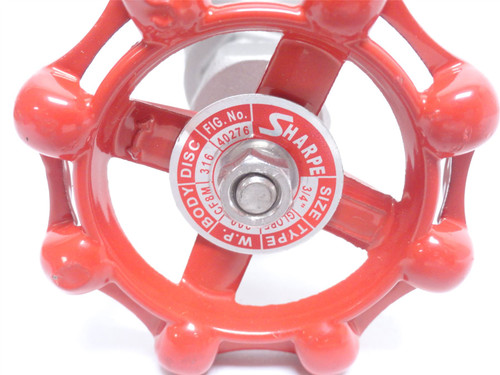 Sharpe 40276-3/4; Globe Valve; SS-316; 3/4NPT; 200PSI Sharpe 40276-3/4; Globe Valve; SS-316; 3/4NPT; 200PSI