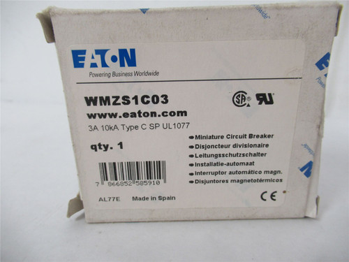 Eaton WMZS1C03; Circuit Breaker 3A 277/480 VAC