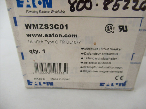 Eaton WMZS3CC01; Circuit Breaker 3P 1A 277/480V