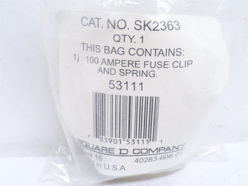 Square D SK2363; Safety Switch; Fuse Clip Kit; 100A; 600VAC