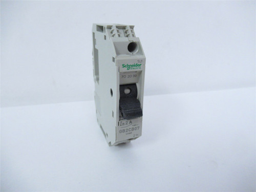 Schneider GB2 CB07; Circcuit Breaker 2 Amp 1 Pole 277/415VAC