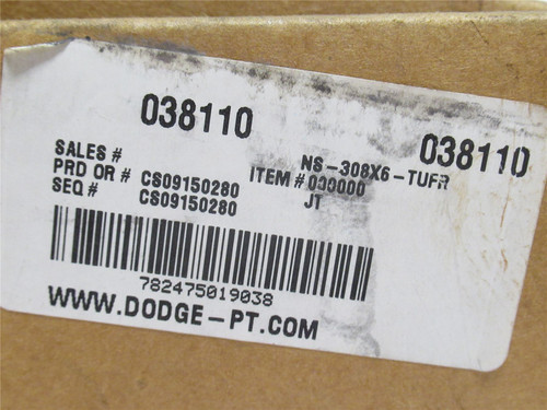Dodge NS-308X6-TUFR; Narrow Slot Take-Up Frame #038110