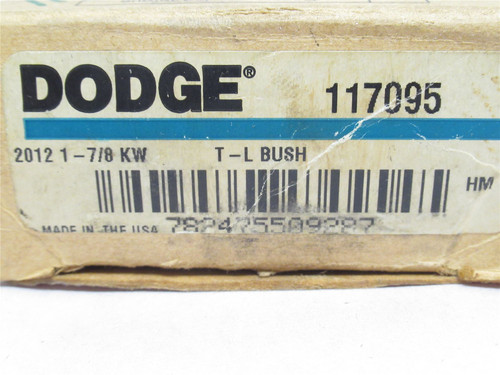 Dodge 2012x1-7/8-KW; Taper-Lock Bushing 117095; 1-7/8"ID
