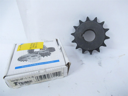 US Tsubaki H60B14F-1-1/8; Chain Sprocket #60 14T 1.125ID