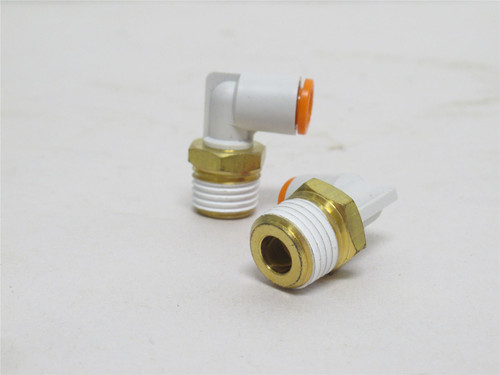 SMC KQ2L07-36S; Lot-2; Elbows; 90Deg; 1/4"PTC x 3/8" Threads