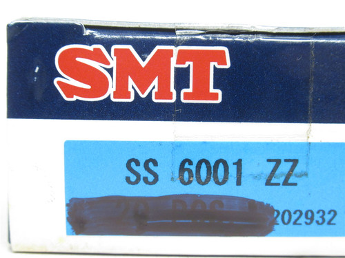 SMT SS6001ZZ; Ball Bearing; SS; 12mmID x 28mmOD x 8mm Wide