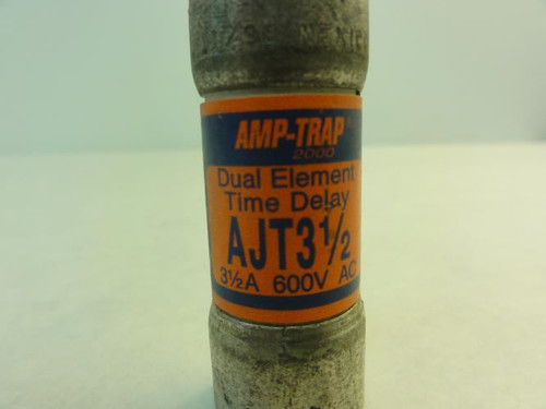 Amp-Trap AJT3-1/2; Dual Element Time Delay Fuse; 3-1/2A; 600VAC