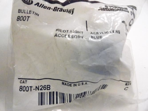 Allen-Bradley 800T-N26B; Pilot Light Lens; Blue
