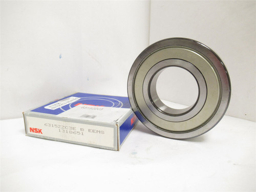 NSK 6315ZZC3; Ball Bearing 75mmID x 160mmOD x 37mm Wide