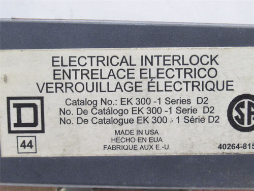 Square D EK3001; SPDT Interlock Kit; Size: 30A; 1NO/1NC