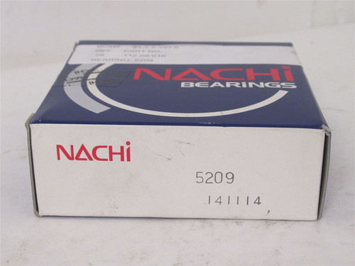 Nachi 5209; Double Row Angular Contact Bearing; 45mmID