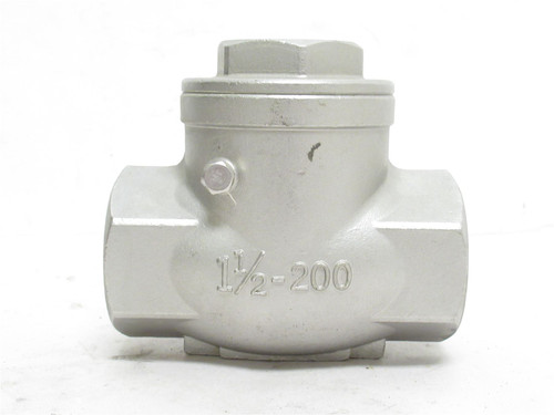Industry-Std 61DU94; Swing Check Valve; SS; 1-1/2NPT