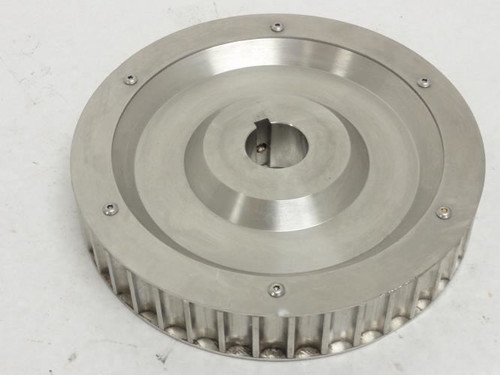 MFG- MDL-UNKN-140207; Timing Belt Pulley SS; 1.5"ID; 9-3/4" OD