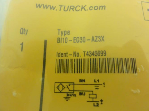 Turck BI10-EG30-AZ3X; Proximity Sensor; 20-250VAC; 10-300VDC