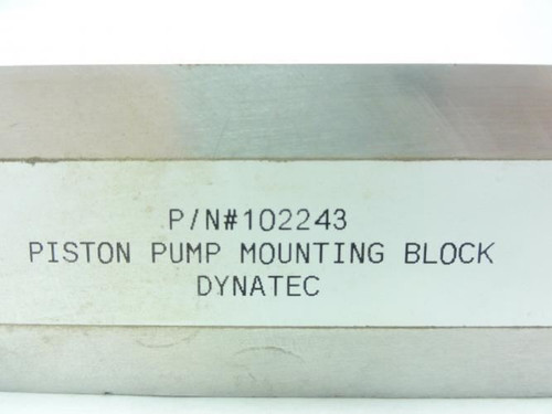 Dynatec 102243; Piston Pump Mounting Block