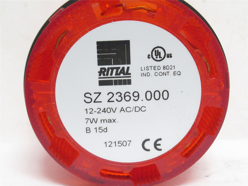 Rittal SZ 2369.000; Single Stack Light Fixture; Red; 12-240V