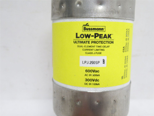 Bussmann LPJ-250SP; Time-Delay Fuse; 250 Amp; 600VAC/300VDC