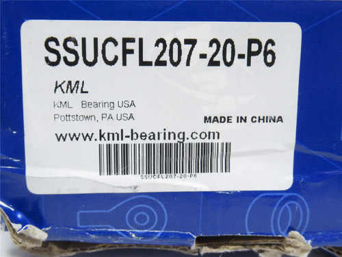 KML SSUCFL207-20-P6; Flange Bearing; SS; 1-1/4"ID; 2-Bolt