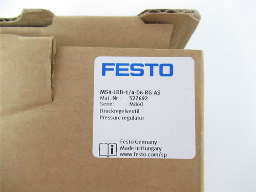 Festo MS4-LRB-1/4-D6-RG-AS; Pressure Regulator 527692 G1/4