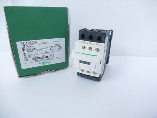 Schneider LC1D25G7; Contactor 25A 3P Coil 120VAC