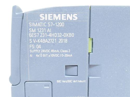 Siemens 6ES72314HD320XB0; Analog Input Module SIMATIC S7-1200