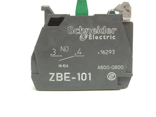 Schneider  ZBE101; Contact Block; 10A; 600VAC; 1-NO; 22mm
