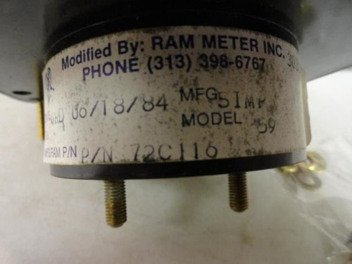 Simpson 72C118; Panel Meter; Model 59