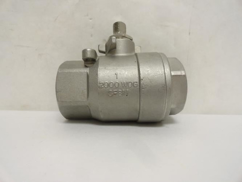 Industry-Std 1WMZ5; Ball Valve SS; 1NPT; 2000PSI; NO HANDLE