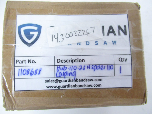 Guardian Bandsaws 1108688; HUB 110 28 N Spider 110 Coupl