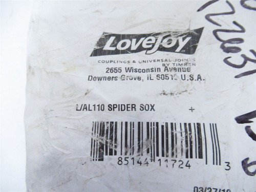 Lovejoy L/AL110 Spider SOX; Coupling Insert Closed Center