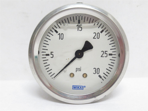 Wika 233-53-2.5-30; 2.5"Dial 1/4NPT Pressure Gauge SS 0-30PSI