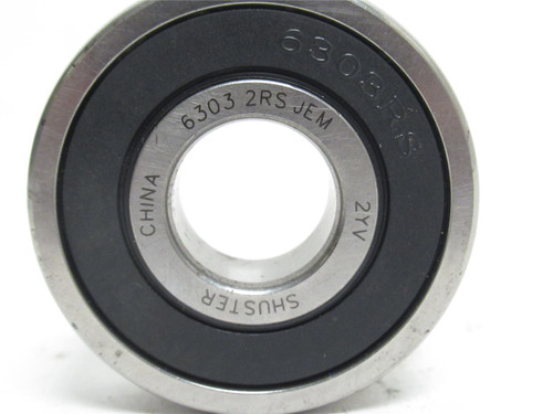 Shuster 6303 2RSJEM; Ball Bearing; 17mmID x 47mmOD x 14mm Wide