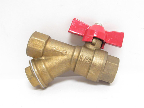 Industry-Std  1PYY8; Butterfly Combination Strainer/Ball Valve