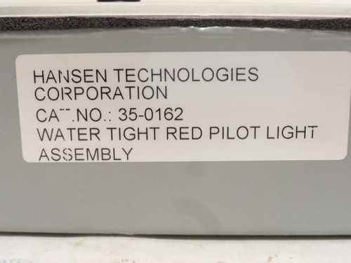 Hansen 35-0162; Water Tight Pilot Light Assembly; Red; 115VAC