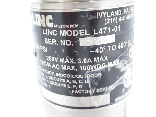 Milton Roy L471-01; Level Control Float Switch; 3A; 250VAC