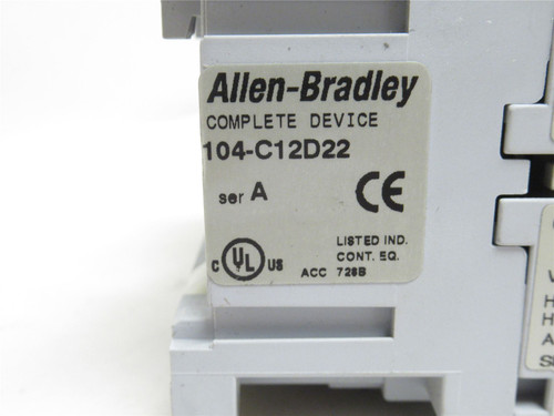Allen-Bradley 104-C12D22; Contactor 12A 600VAC; Coil 120V