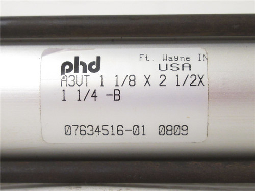 PHD A3VT 1 1/8 X 2 1/2 X 1 1/4 -B; Air Cylinder; 1-1/8"Bore
