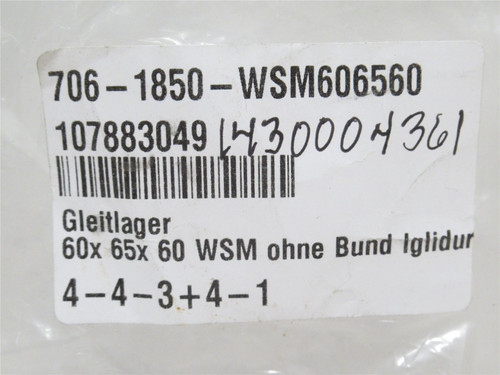 Wolftec 7061850WSM606560; Bearing Bushing W300 60mmID; 65mmOD