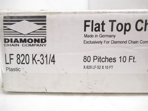 Diamond Chain LF 820 K-31/4-7; Plastic Belt 7'3"L; 3.25"W