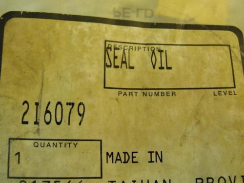 Caterpillar 2I6079; Oil Seal 2-1/2'' ID; 3-3/8'' OD