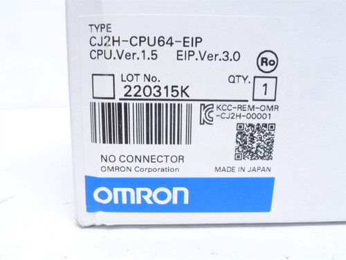 Omron CJ2H-CPU64-EIP; PLC Controller CPU Unit; V1.5