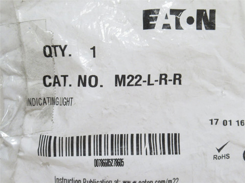 Eaton M22-L-R-R; Illuminated Push-Button; Red; 12-30V