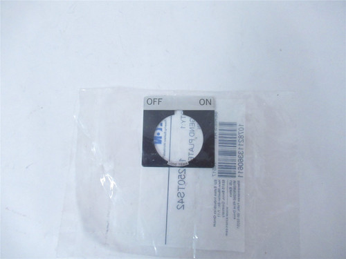 Eaton 10250TS42; Legend Plate - OFF/ON