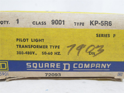 Square D 9001-KP-5R6; Pilot Light Complete; Red; 480VAC