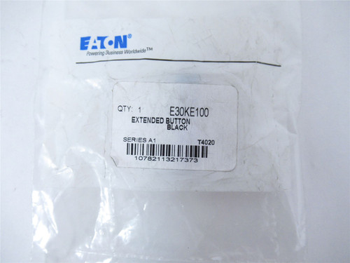 Eaton E30KE100; Type E Button Extended - Black Blank