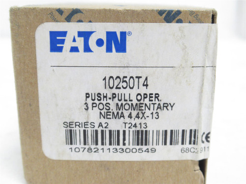 Eaton 10250T4; Push/Pull Operator; 3-Pos; Momentary Conatct