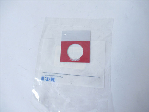 Eaton E22NL37; Legend Plate - Blank; Red