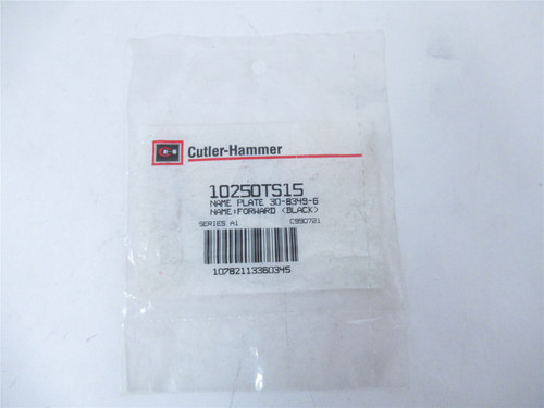 Cutler-Hammer 10250TS15; Legend Plate - FORWARD; Black